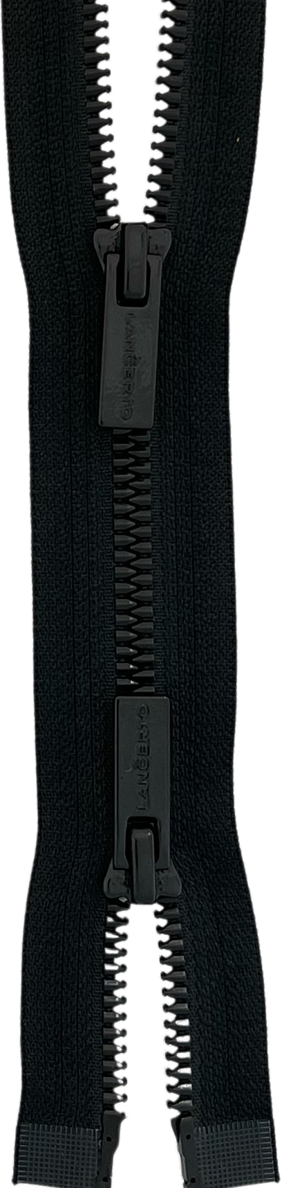 M5 metal zipper, black oxide x6