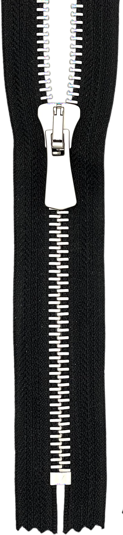 M5 polished non-separating metal zipper